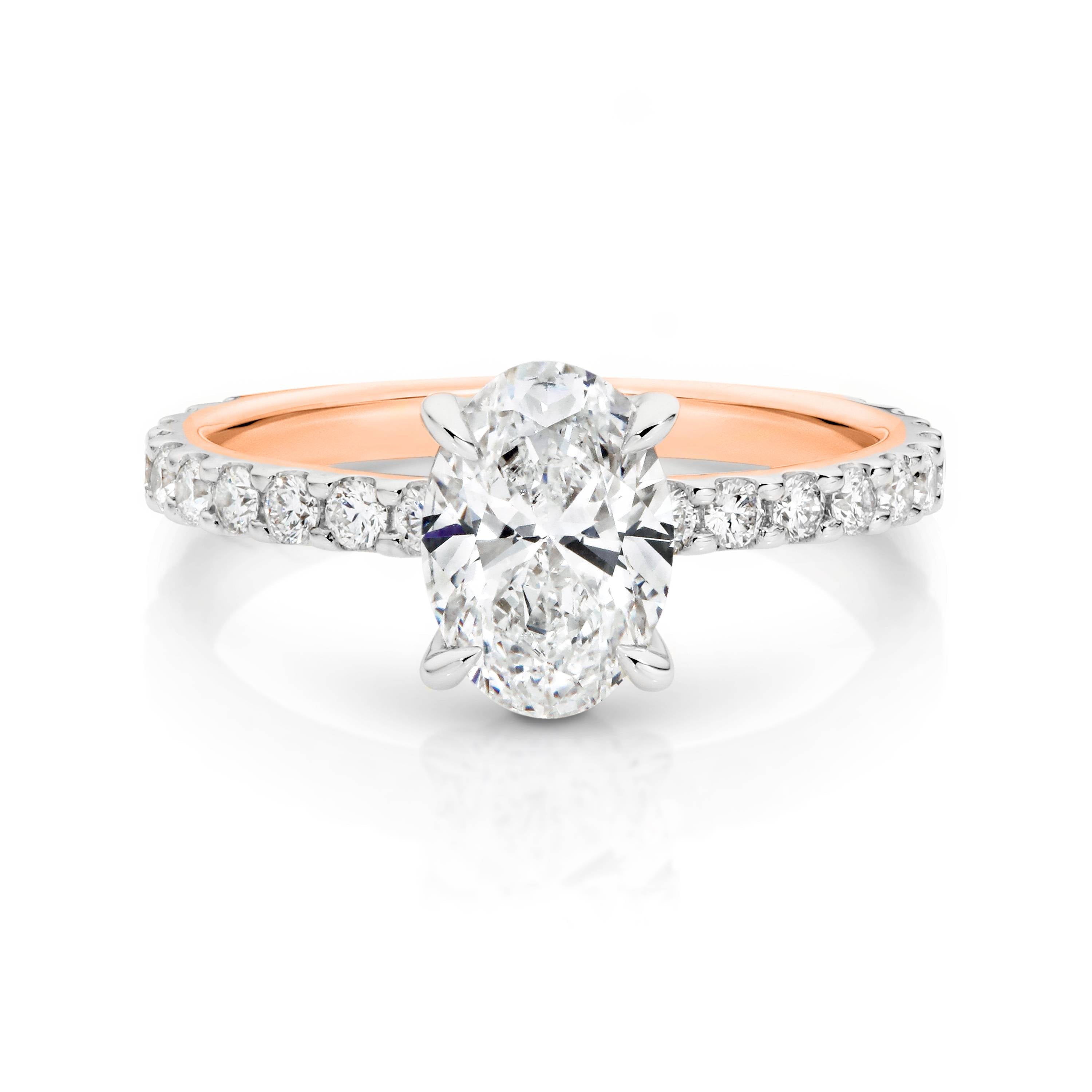 Evie Diamond Solitaire Oval Cut Engagement Ring