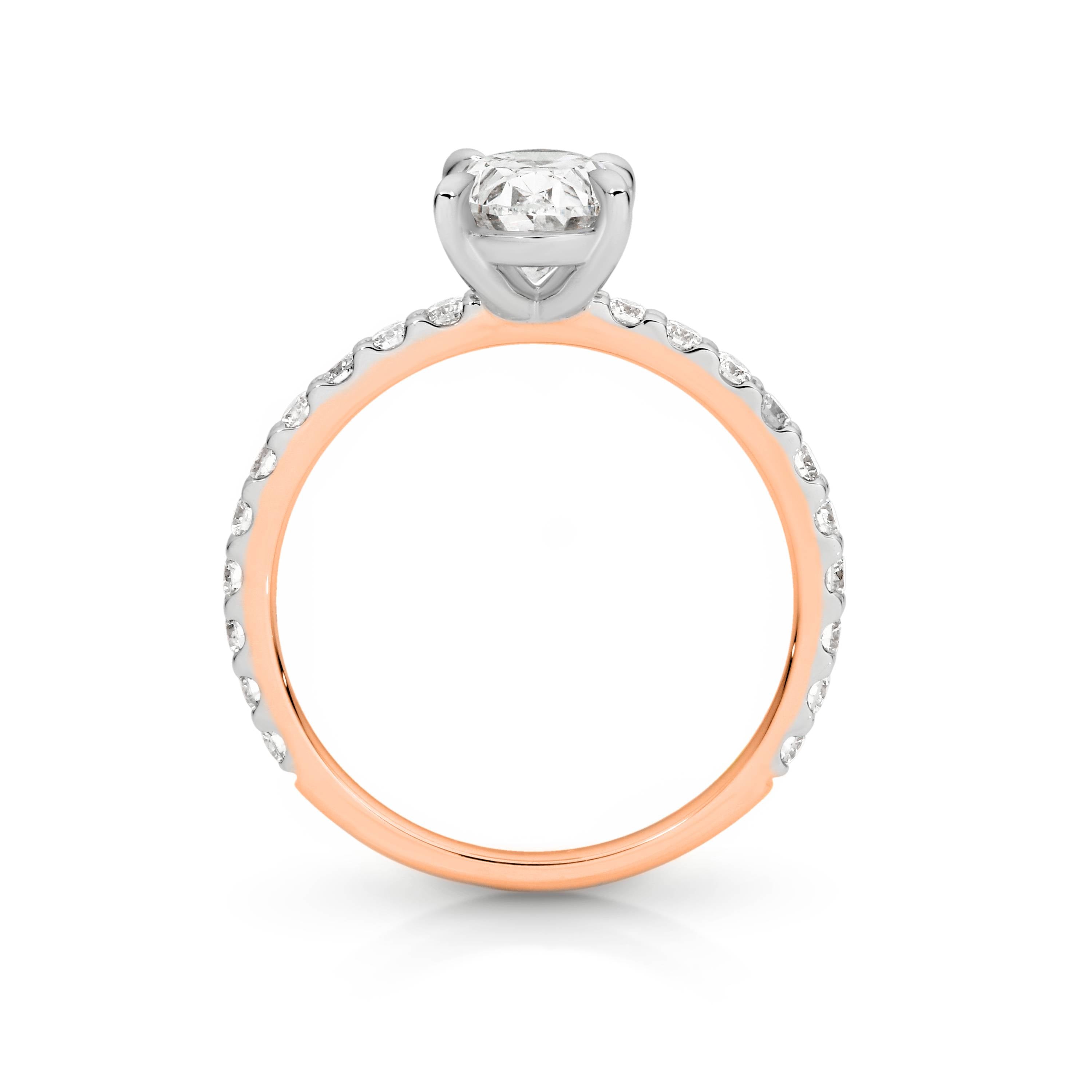 Evie Diamond Solitaire Oval Cut Engagement Ring