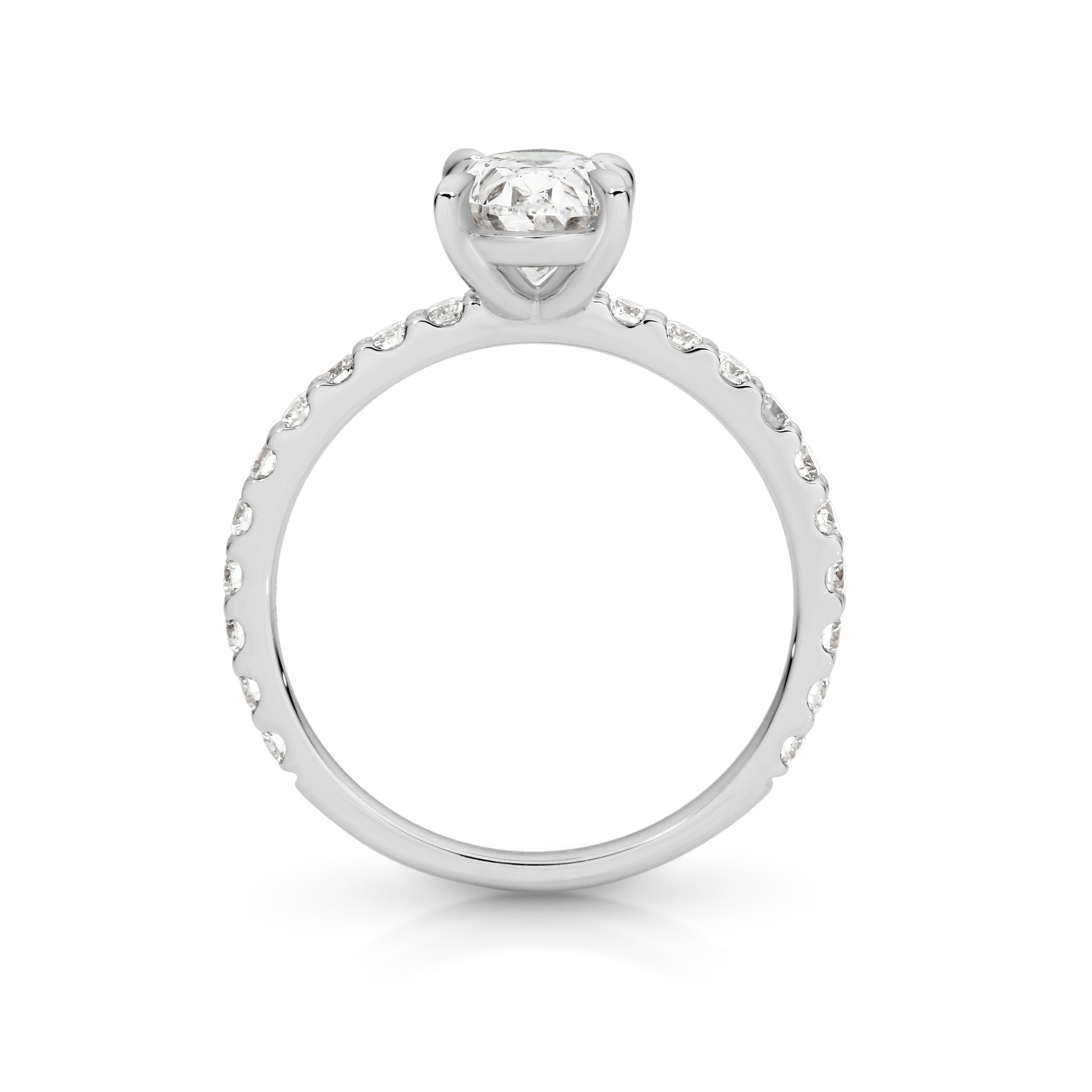Evie Lab Grown Diamond Solitaire Oval Cut Engagement Ring