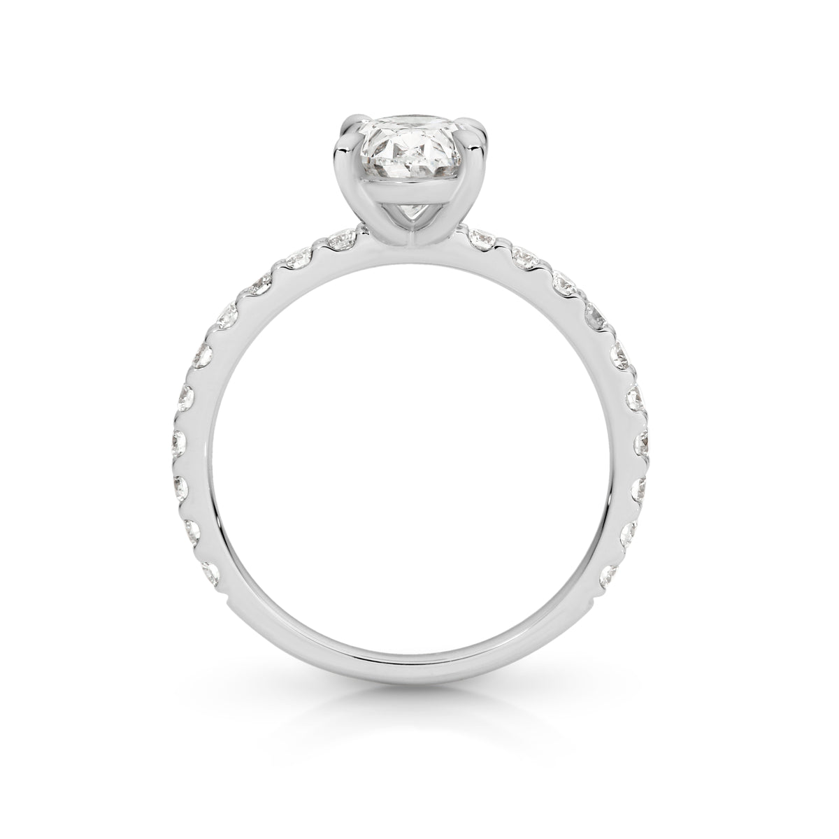 Evie Lab Grown Diamond Solitaire Oval Cut Engagement Ring