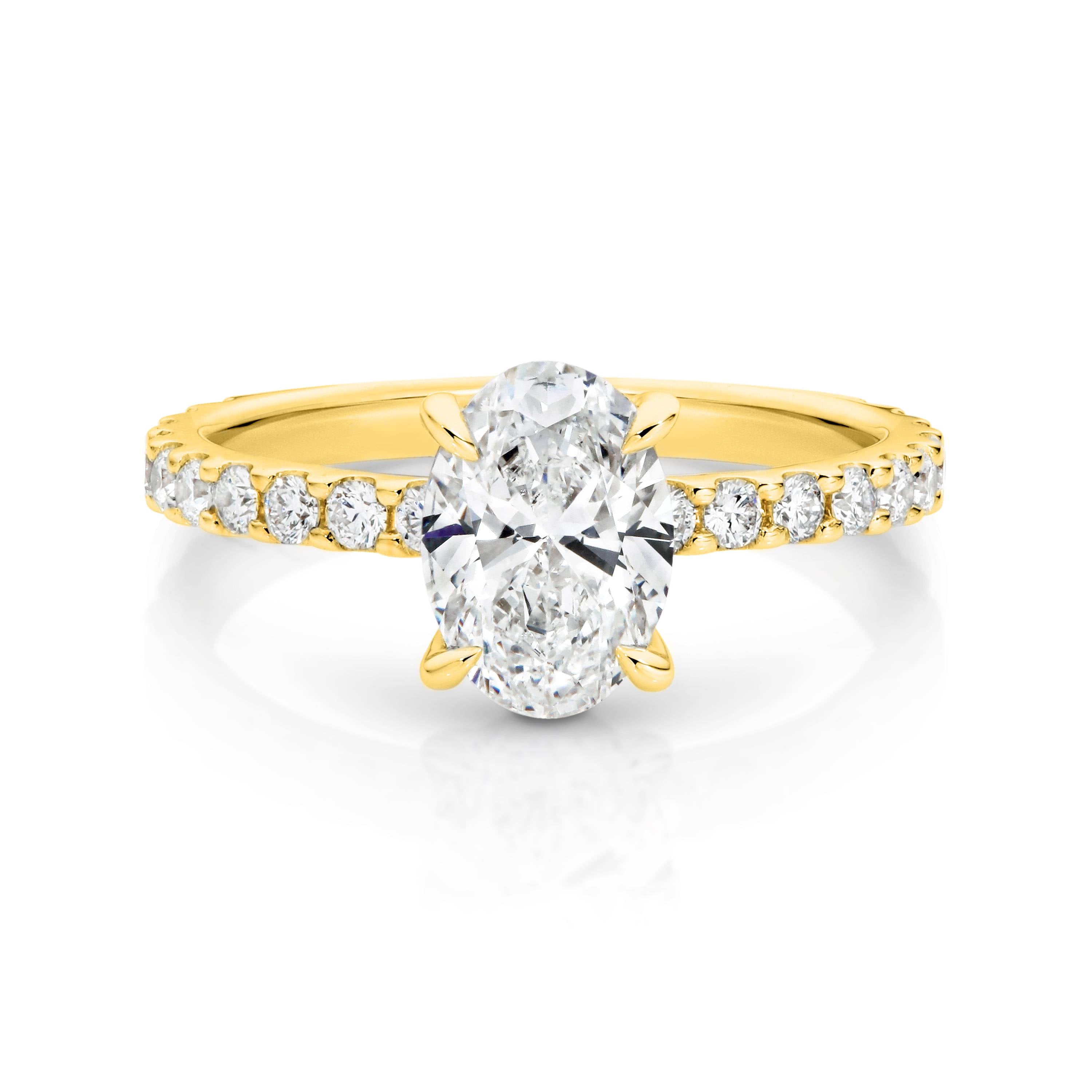 Evie Diamond Solitaire Oval Cut Engagement Ring