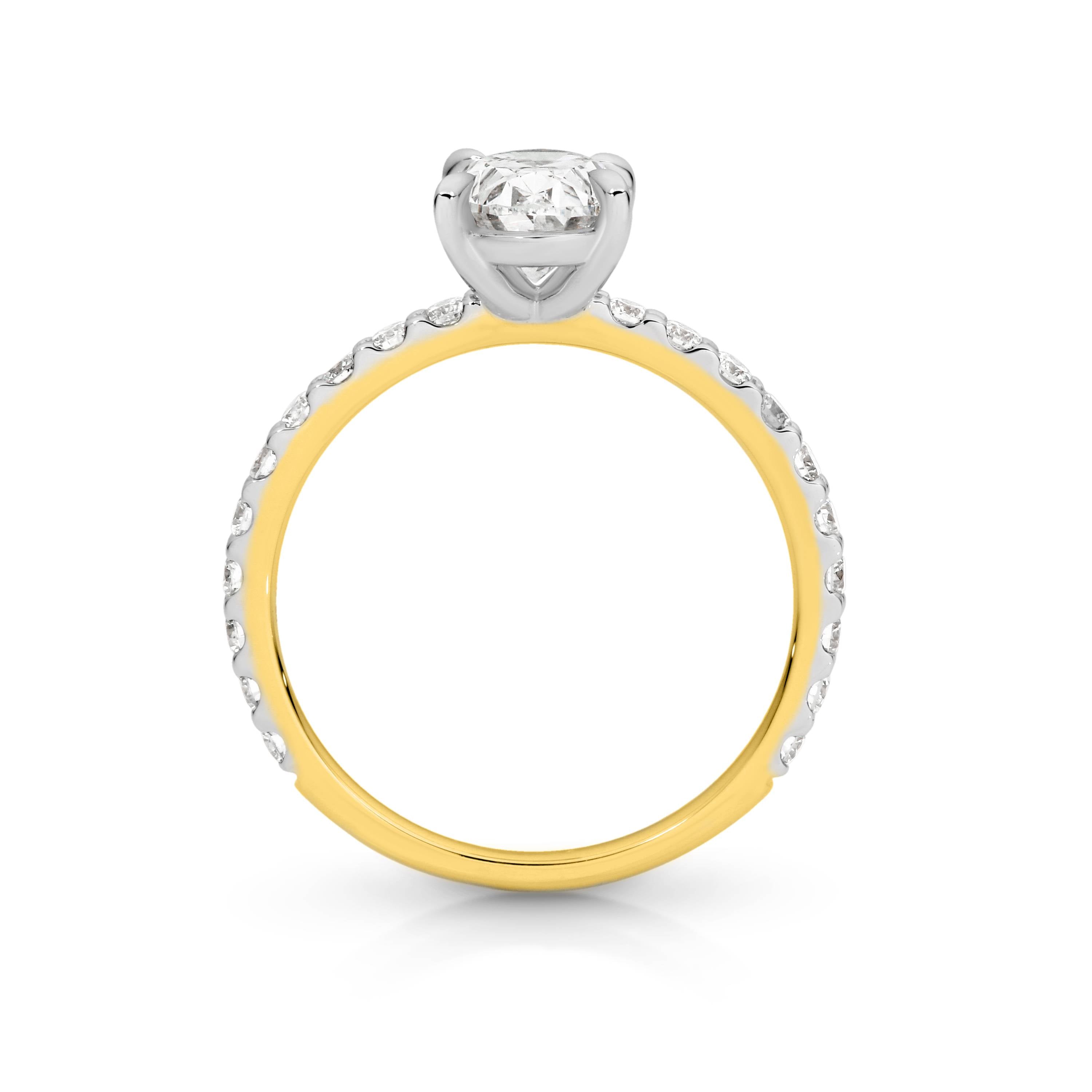 Evie Diamond Solitaire Oval Cut Engagement Ring
