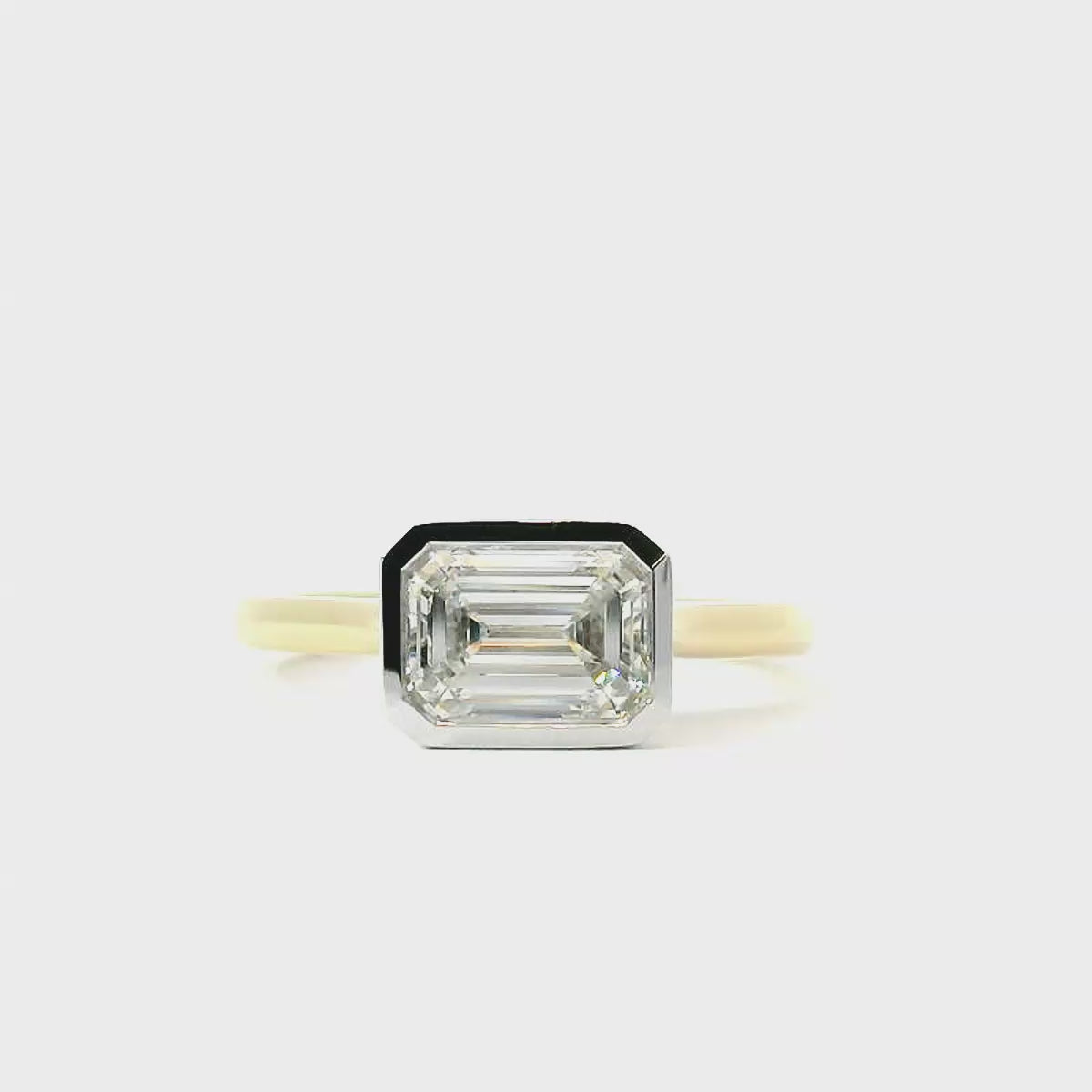 Mara Lab Grown Diamond Solitaire Emerald Cut Engagement Ring