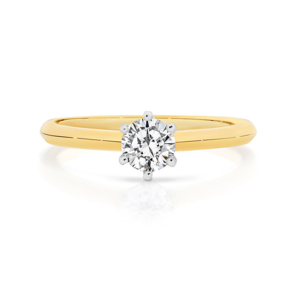 Laura 18ct Yellow Gold Diamond Solitaire Ring 0.50ct JK P1