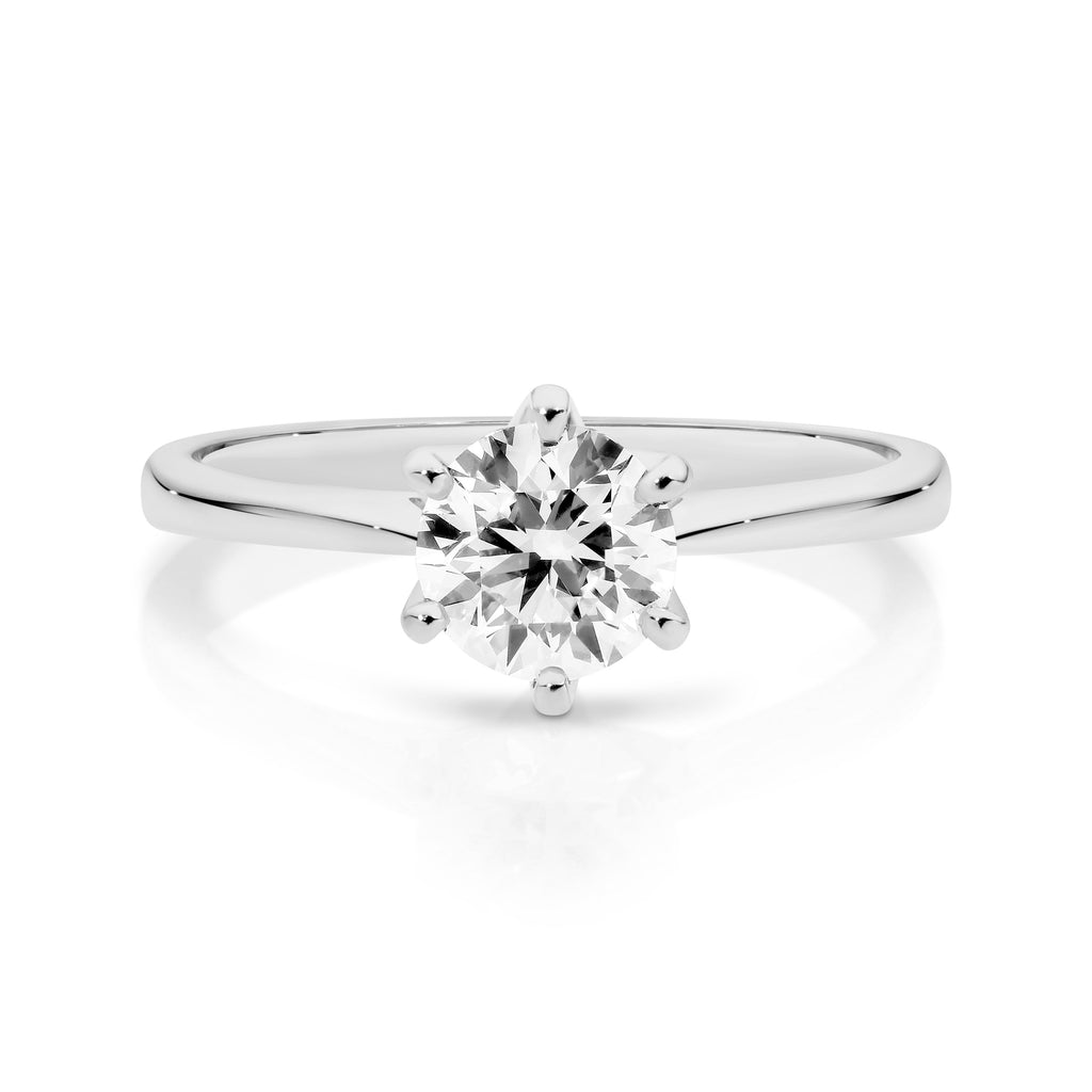 Amelia 18ct White Gold Diamond Solitaire Ring with 1.00ct G/SI2