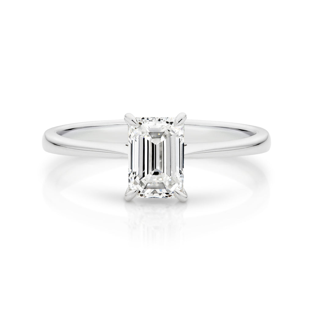 Samantha Emerald Cut Diamond Solitaire Engagement Ring 0.50ct G/SI1