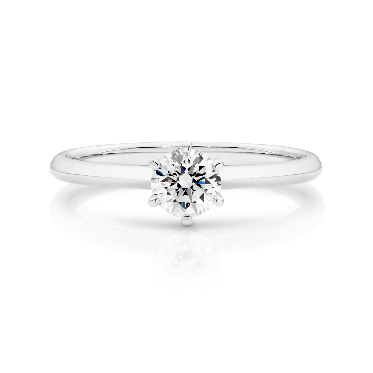 Laura 18ct White Gold Diamond Solitaire Ring with 0.51ct E SI2