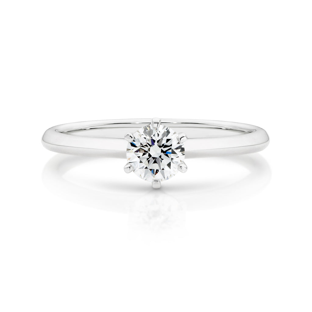 Laura 18ct White Gold Diamond Solitaire Ring with 0.51ct E SI2