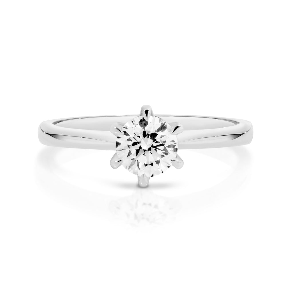 Amelia 18ct White Gold Diamond Solitaire Ring with 0.70ct G/SI