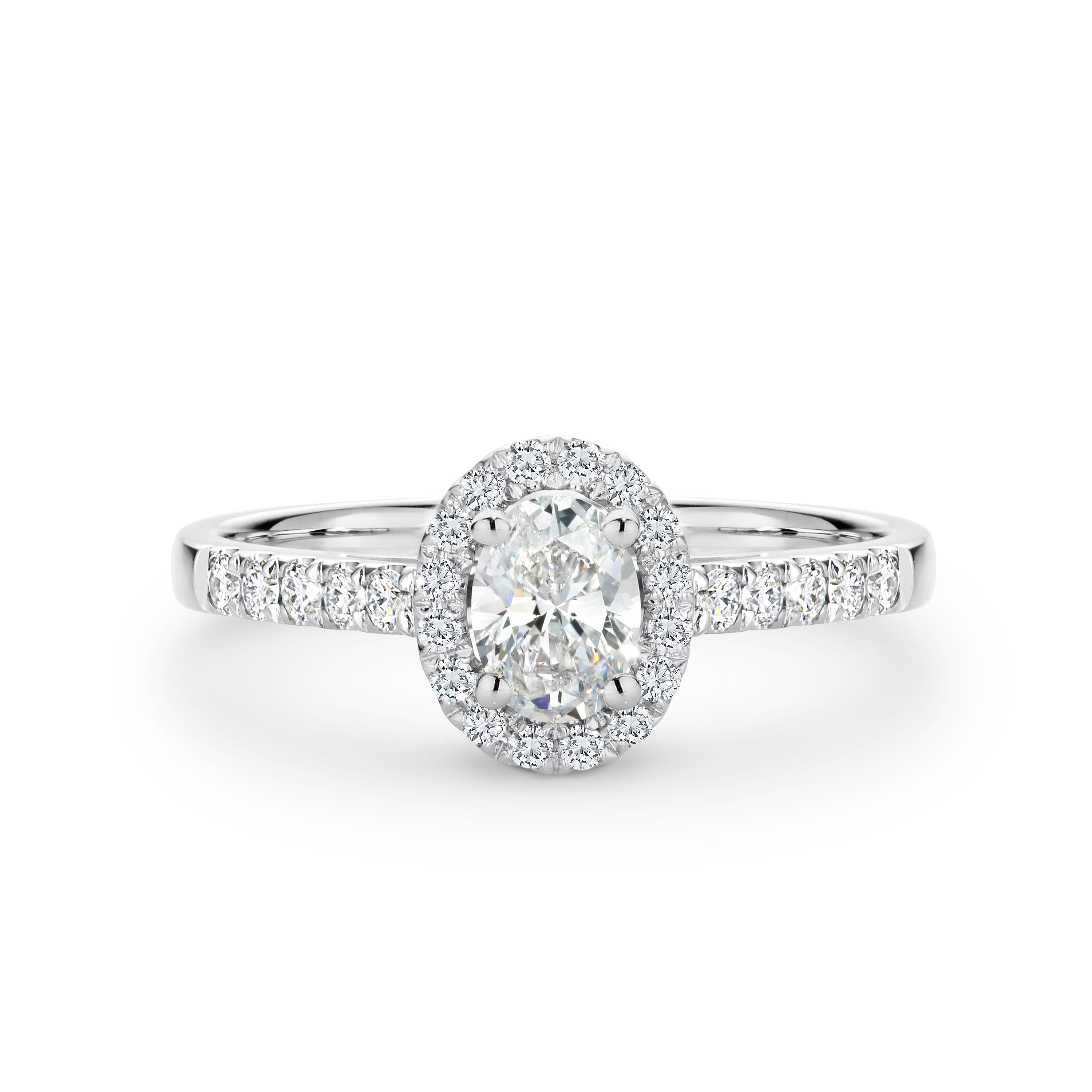 Halo white sales gold diamond ring