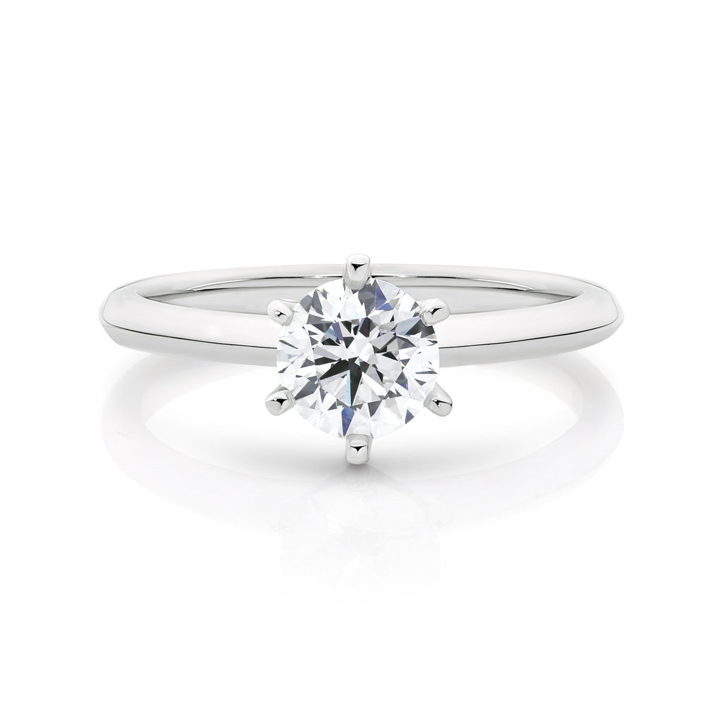 Laura 18ct White Gold Diamond Solitaire Engagement Ring 1.02ct E VS1