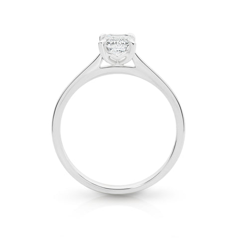 Emerald Cut Lab Grown Diamond Solitaire Engagement Ring 1.02ct
