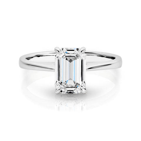 Emerald Cut Lab Grown Diamond Engagement Ring 2.08ct
