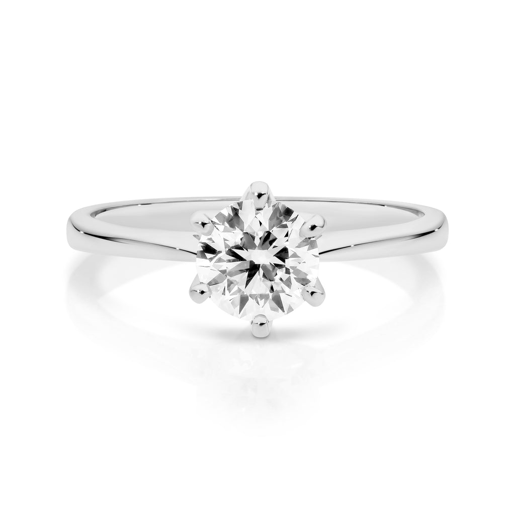 Amelia 18ct White Gold Diamond Solitaire Ring with 1.0ct D VS1
