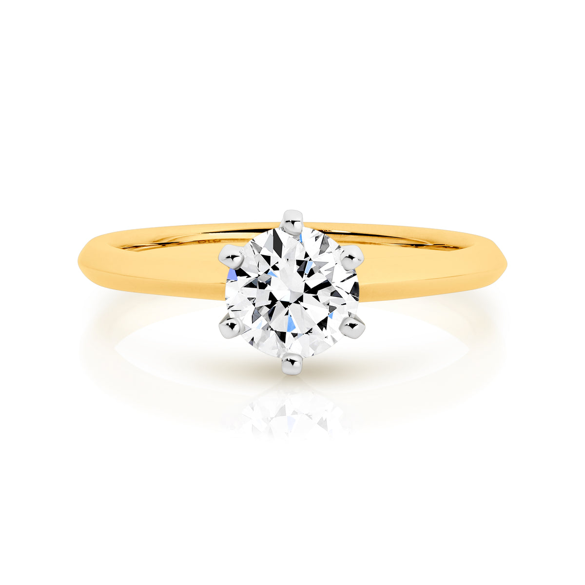 Laura 18ct Yellow Gold Round Brilliant Cut Diamond Solitaire Ring 1.00ct G SI2