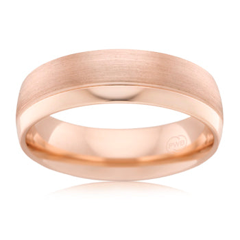 9ct White Gold 7mm Faceted Wedding Ring
