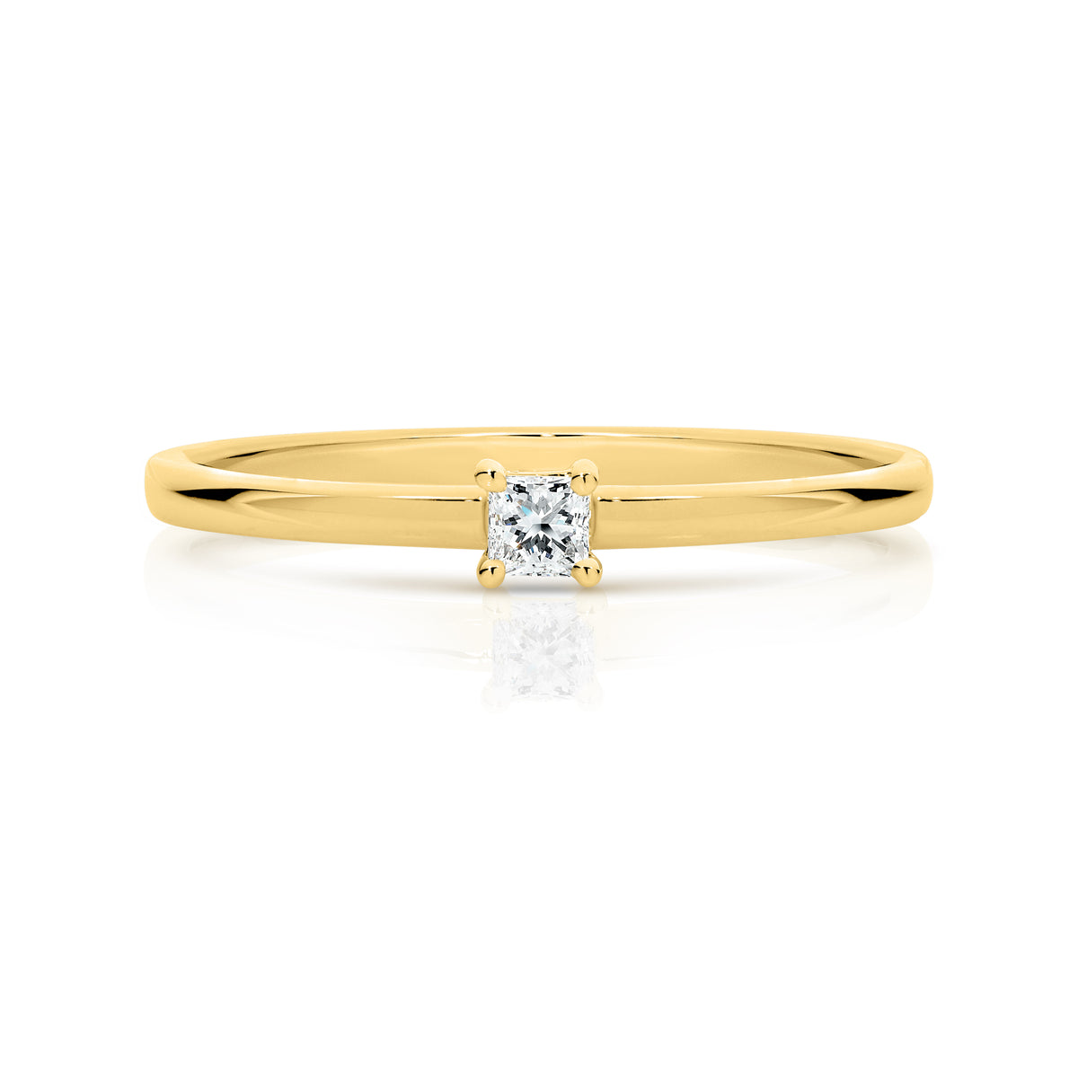 Duffs Princess Cut Lab Grown Stackable Ring 0.08ct