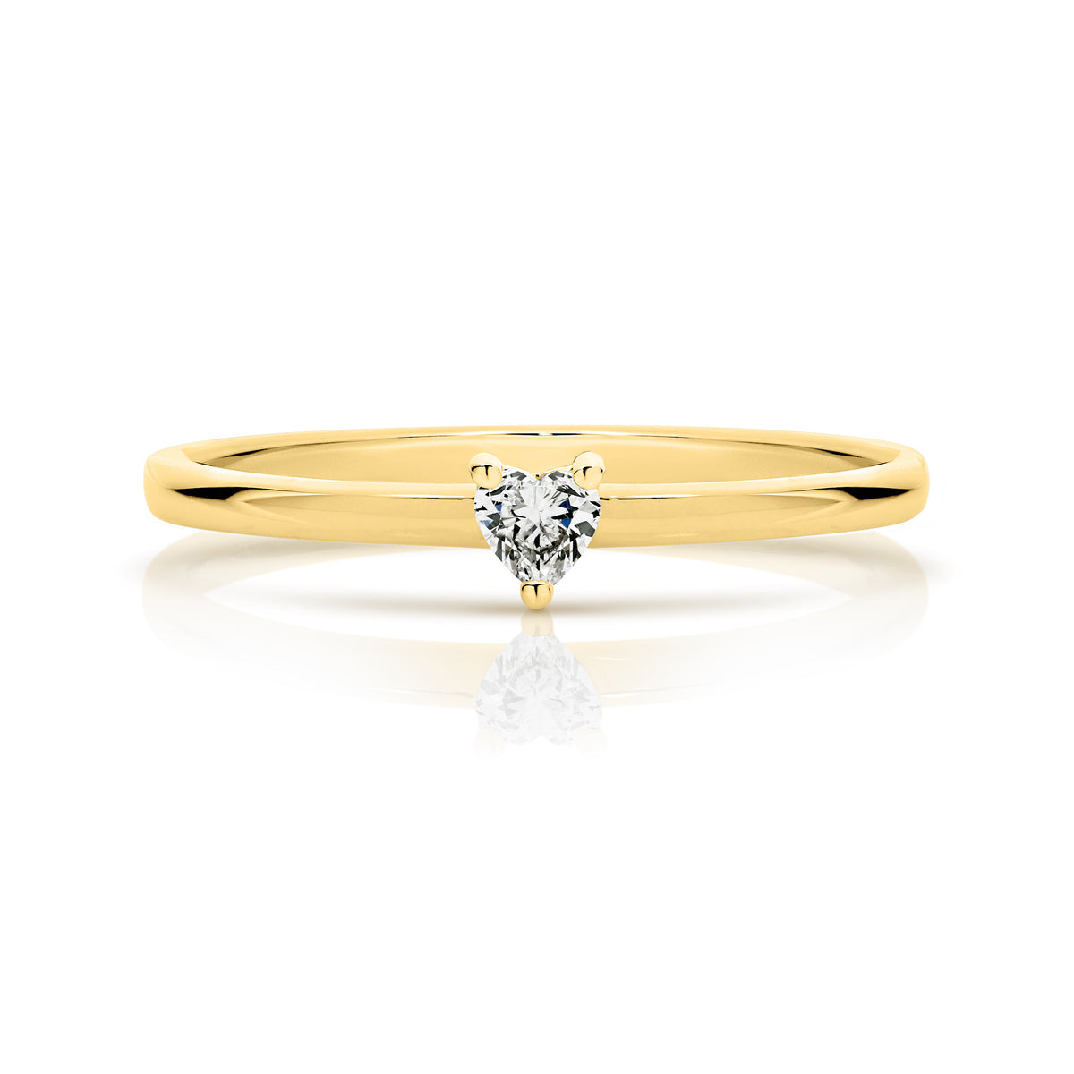 Duffs Heart Cut Lab Grown Diamond Stackable Ring 0.10ct