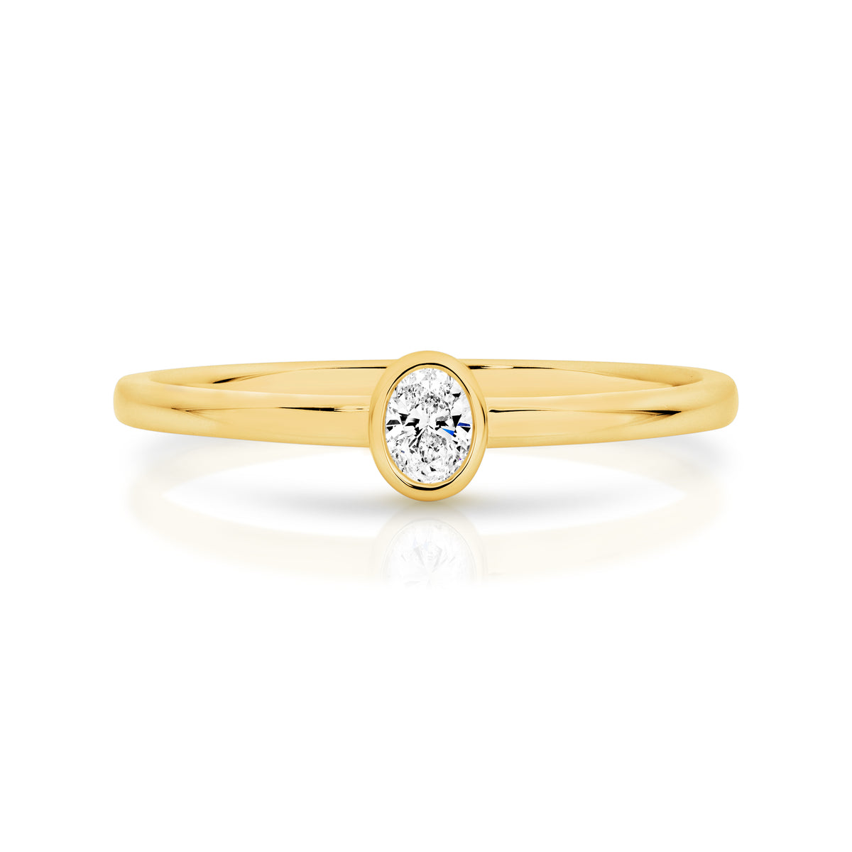 Duffs Oval Lab Grown Diamond Stackable Ring 0.10ct