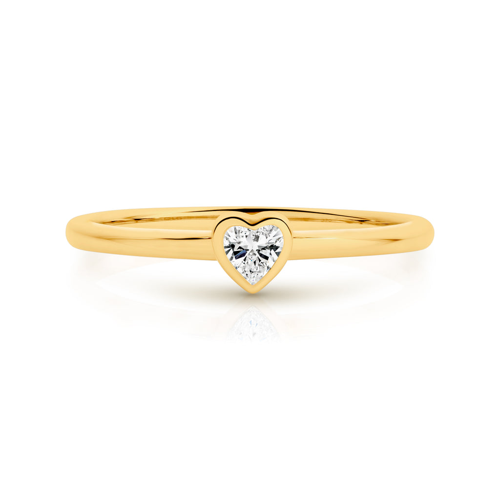 Duffs Heart Cut Lab Grown Diamond Stackable Ring 0.10ct