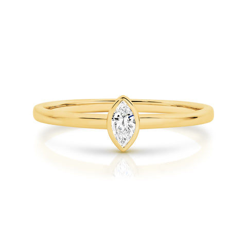 Duffs Marquise Lab Grown Diamond Stackable Ring 0.12ct