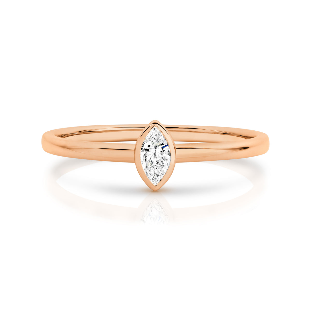 Duffs Marquise Lab Grown Diamond Stackable Ring 0.12ct