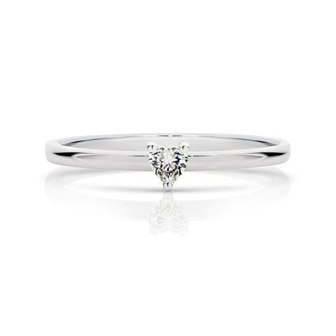 Duffs Heart Cut Lab Grown Diamond Stackable Ring 0.10ct