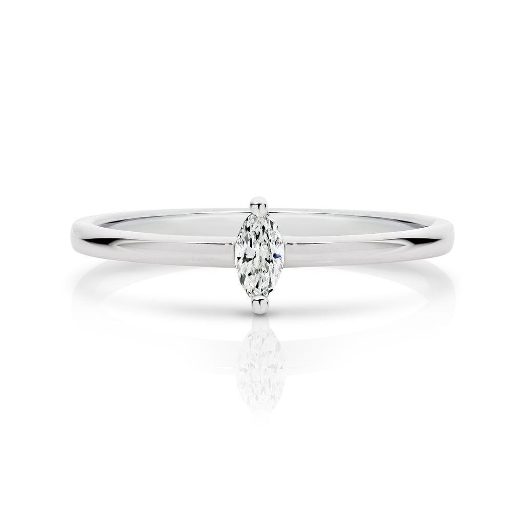 Duffs Marquise Lab Grown Diamond Stacker Ring 0.12ct