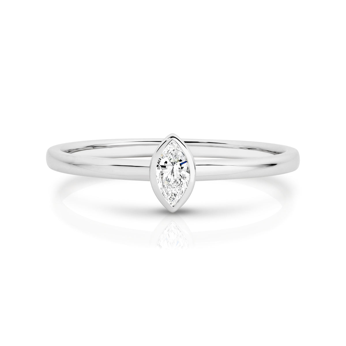 Duffs Marquise Lab Grown Diamond Stackable Ring 0.12ct
