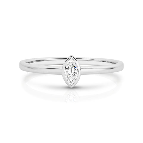 Duffs Marquise Lab Grown Diamond Stackable Ring 0.12ct