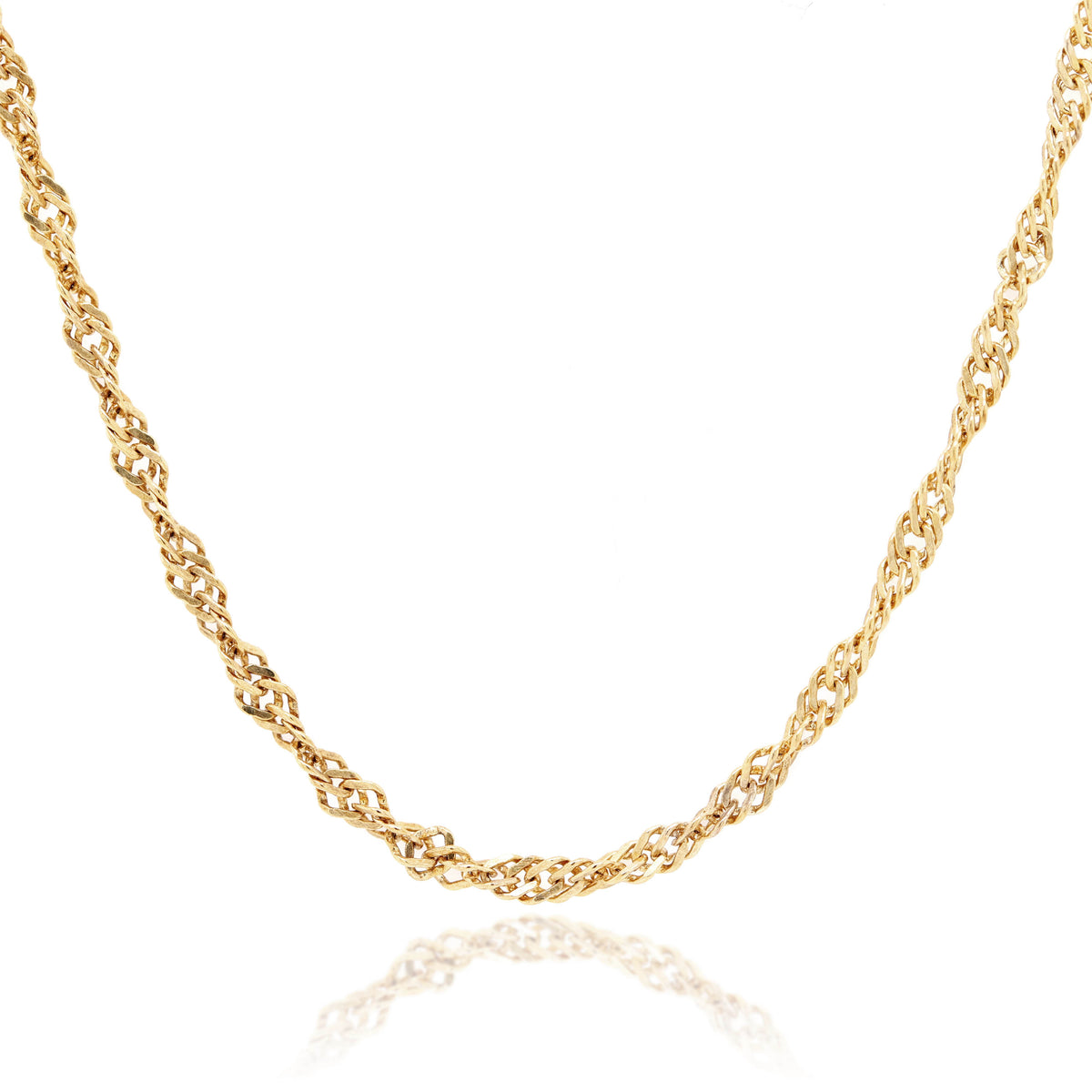 9ct Yellow Gold Singapore Chain 4.8mm 45cm