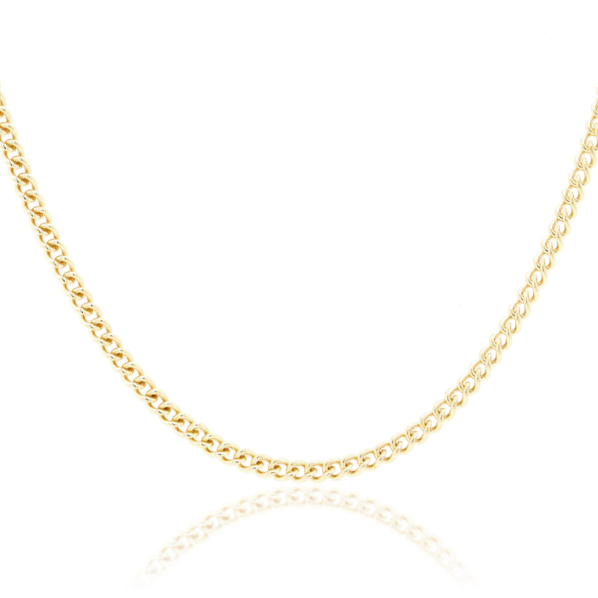 9ct Yellow Gold Curb Chain 1.4mm Thick