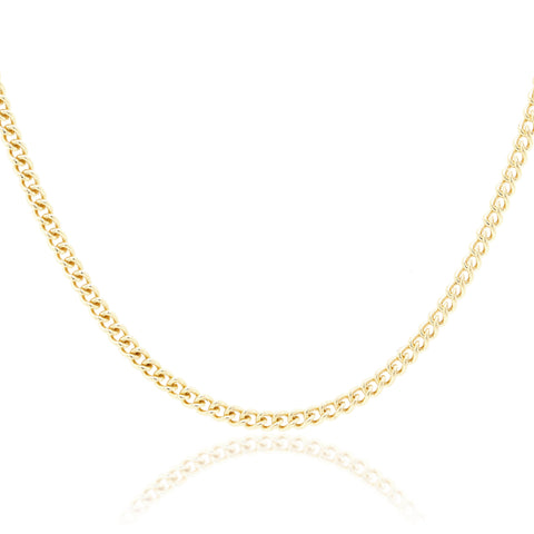 9ct Yellow Gold Curb Chain 1.4mm Thick
