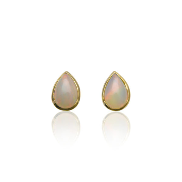 Von Treskow Pear Natural Opal Studs