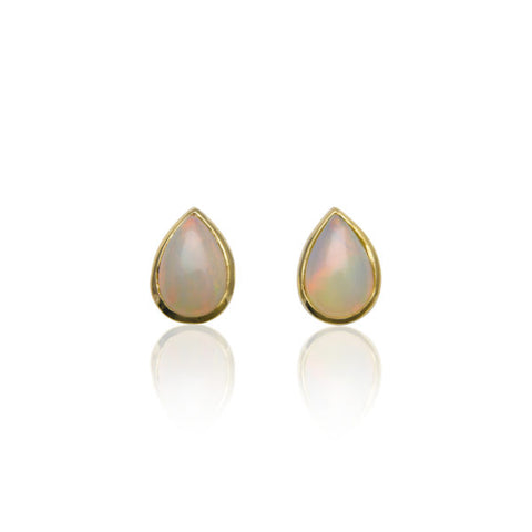Von Treskow Pear Natural Opal Studs