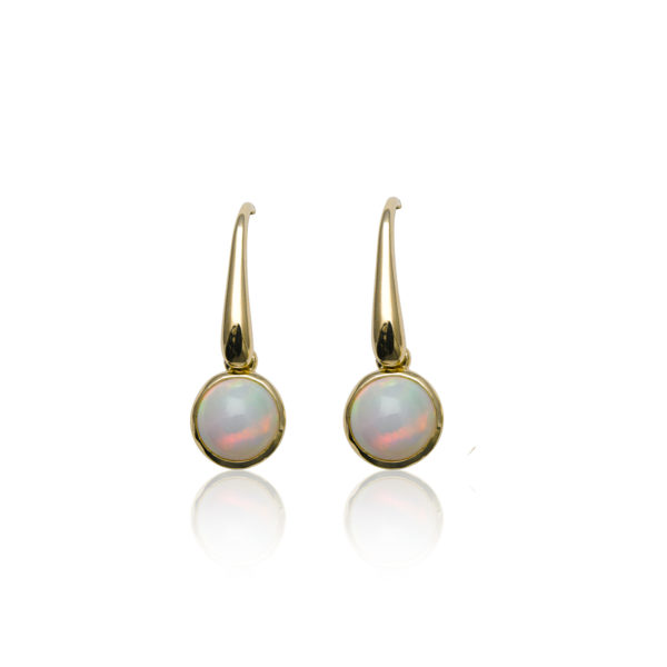 Von Treskow Round Natural Opal Earrings