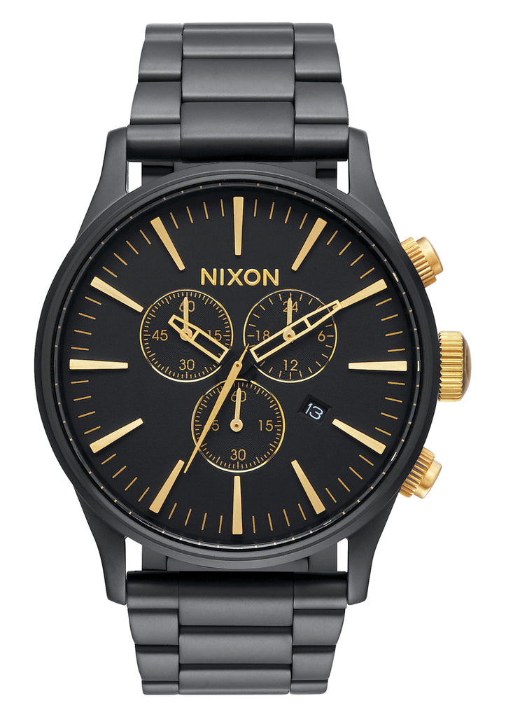 NIXON Sentry Chrono | Matte Black / Gold