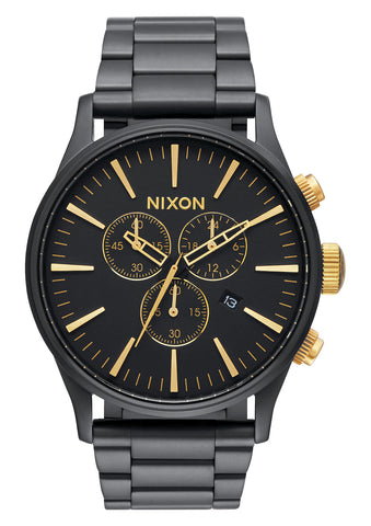 NIXON Sentry Chrono | Matte Black / Gold