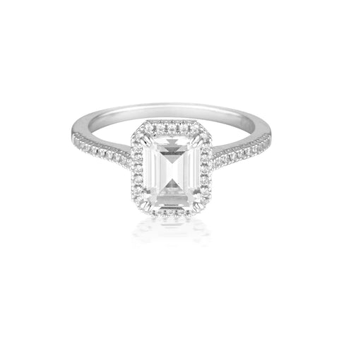 Georgini Iconic Bridal Violet Ring Silver