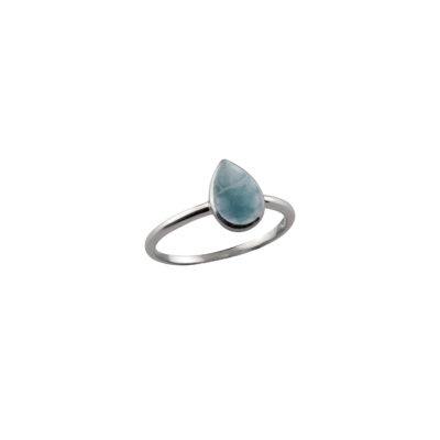 Von Treskow Pear Shaped Larimar Ring