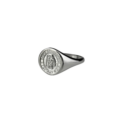 Von Treskow Sterling silver Saint Christopher signet ring