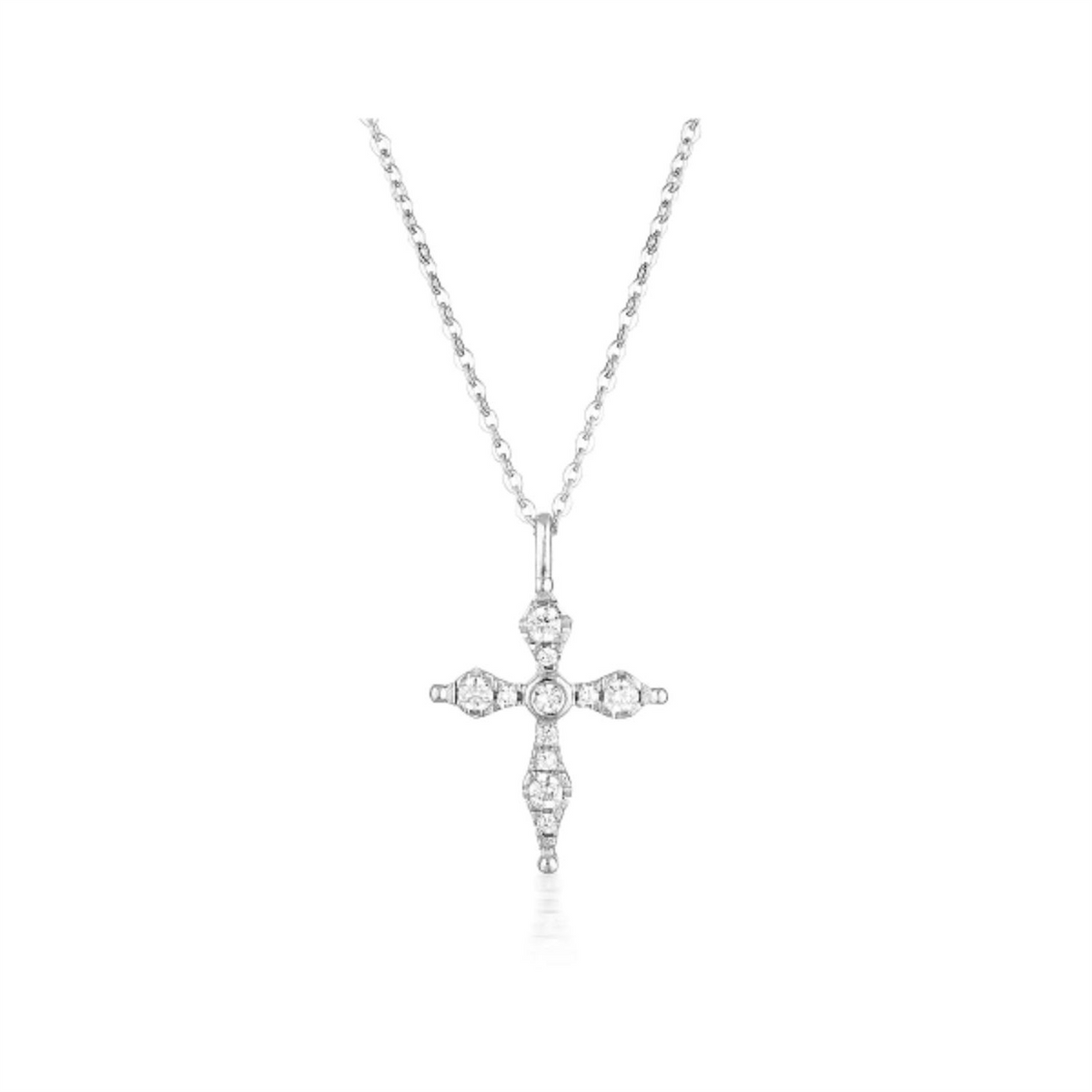 Georgini Bless Mini Silver Cross Necklace