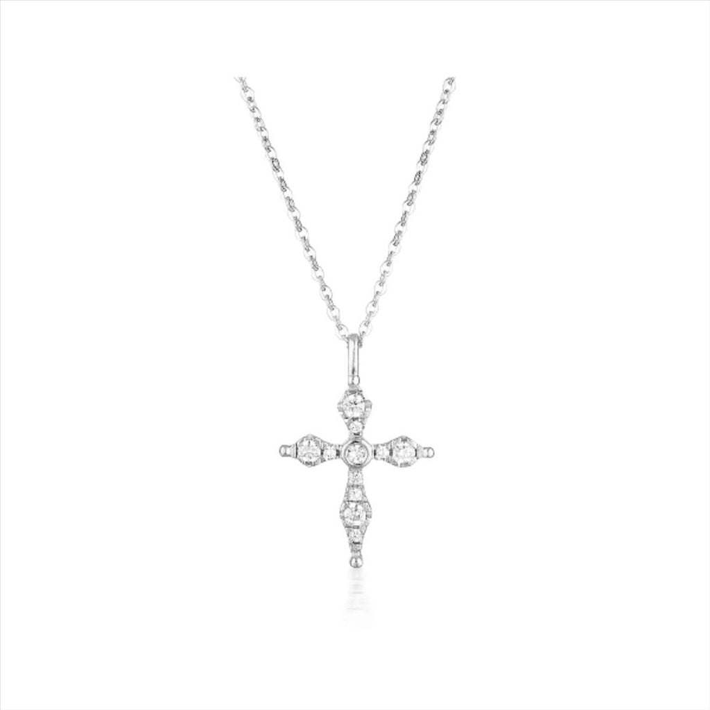 Georgini Bless Mini Silver Cross Necklace