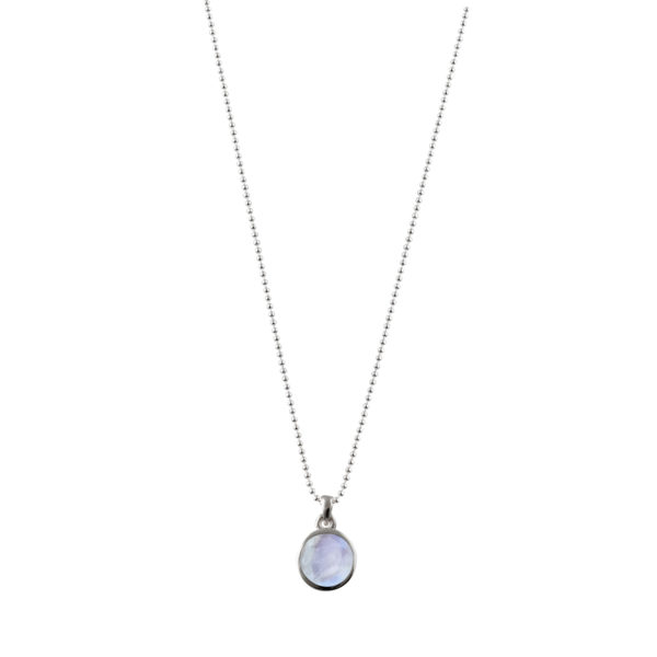 VT FINE BALL NECKLACE WITH ROUND MOONSTONE
