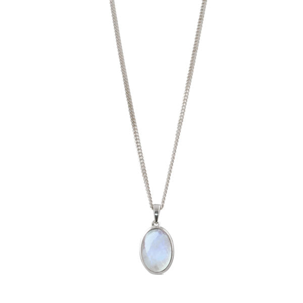 Von Treskow Fine Curb Necklace with Oval Moonstone