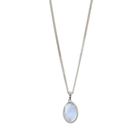 Von Treskow Fine Curb Necklace with Oval Moonstone