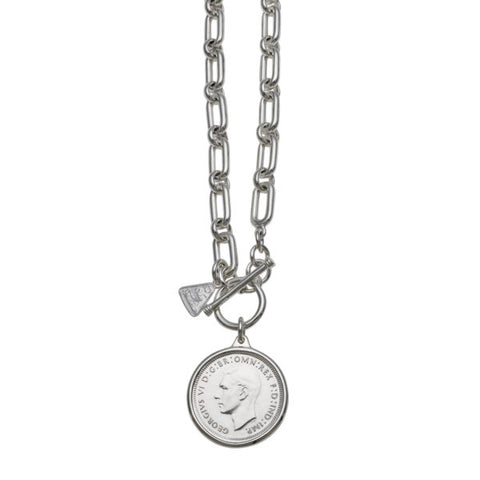 Alternating Link Belcher Necklace with Shilling