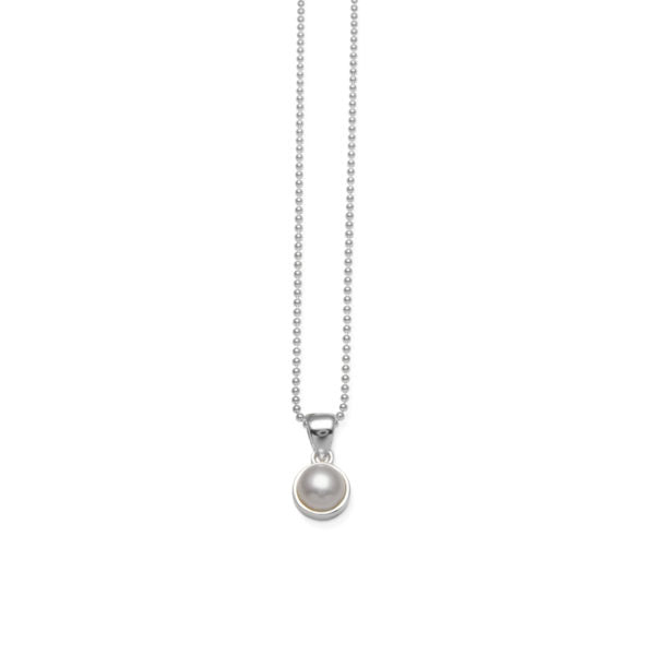 VT FINE BALL CHAIN NECKLACE WITH ROUND PEARL