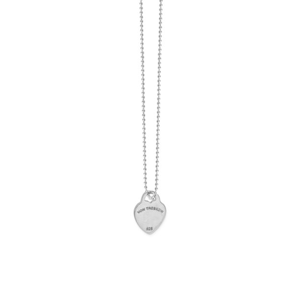 VT FINE BALL CHAIN NECKLACE WITH VT FLAT HEART