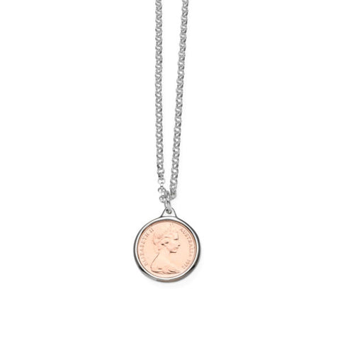 VT BELCHER NECKLACE WITH ONE CENT COIN